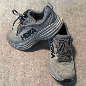 Hoka Charcoal Athletic Sneakers